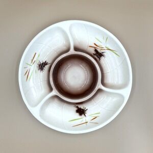 Mid-Century Modern, Lane & Co, Van Nuys California Pottery, Divided Serving Dish